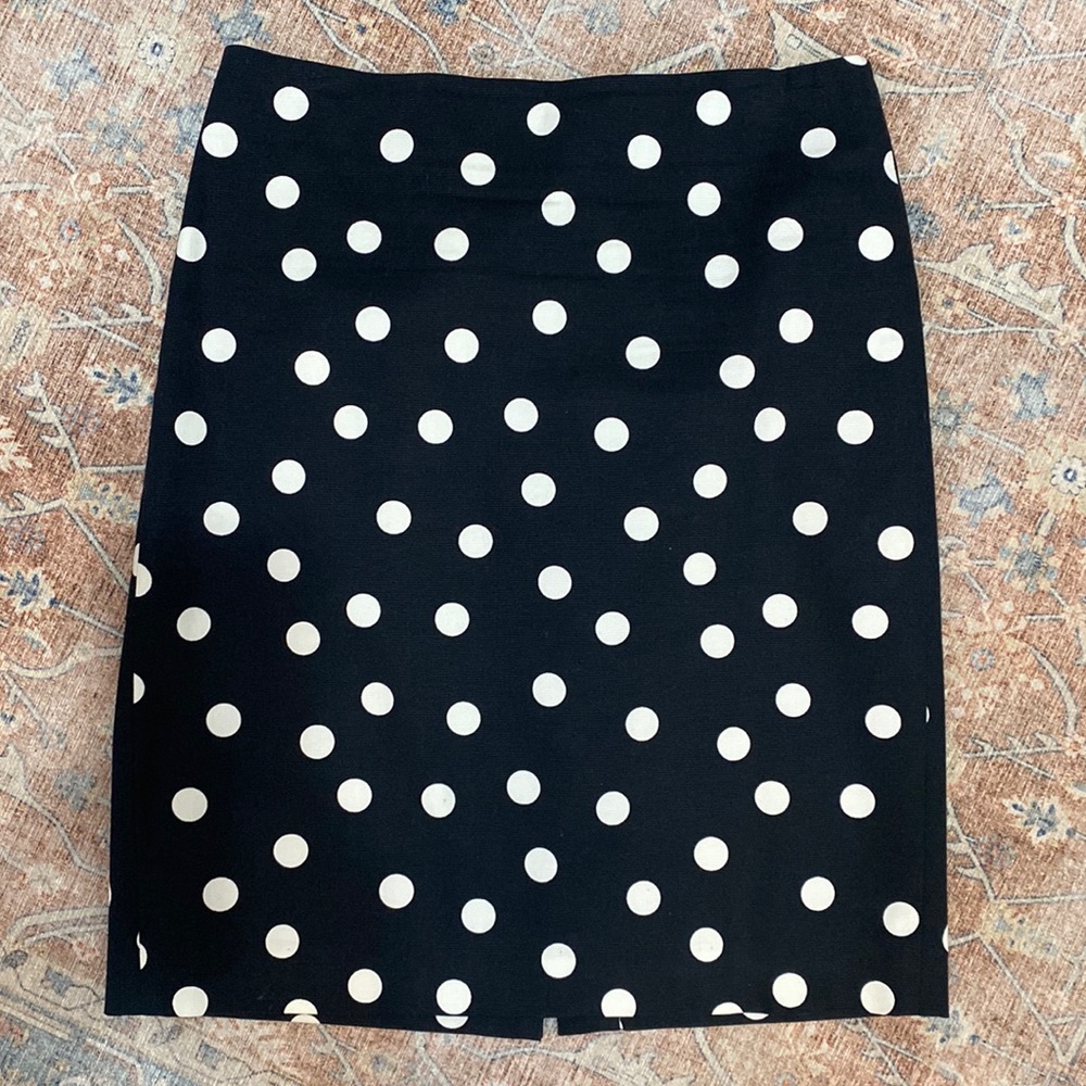 Ann Taylor polka dot pencil skirt